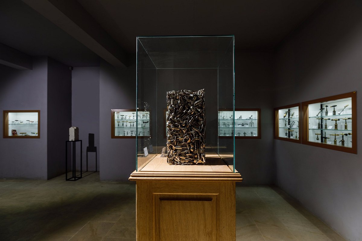 Collection of antique and unusual corkscrews displayed at the Corkscrew Museum in Ménerbes