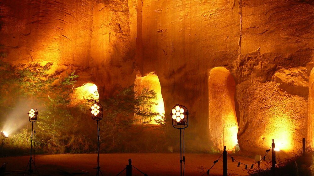 Historic galleries of the Bruoux mines in Gargas testifying to the